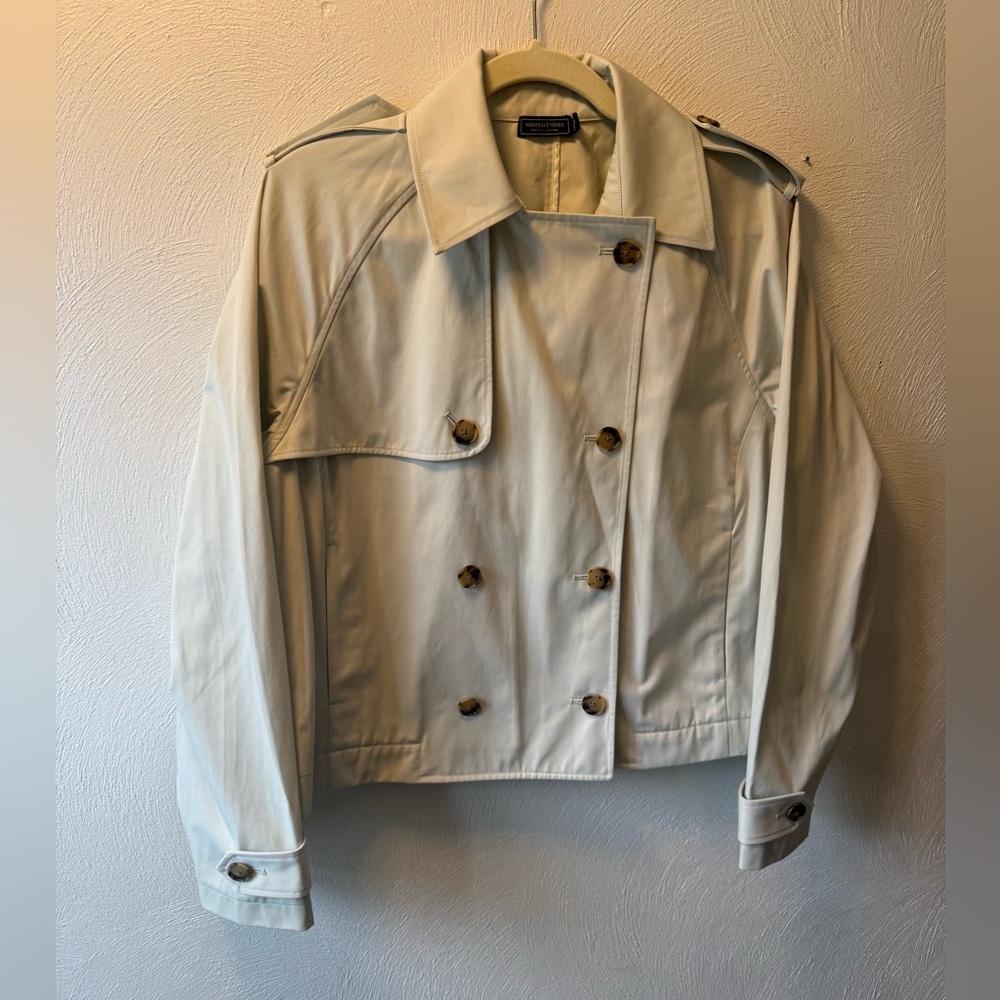 Vineyard Vines Cropped Trench Jacket Water Resistant Preppy Coastal Spring S - Picture 3 of 7